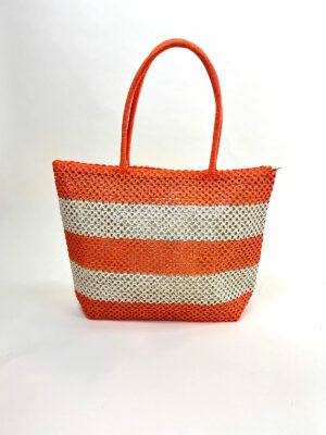 PIN-UP Stars BORSA PAGLIA RIGHE ARANCIONE - immagine 3