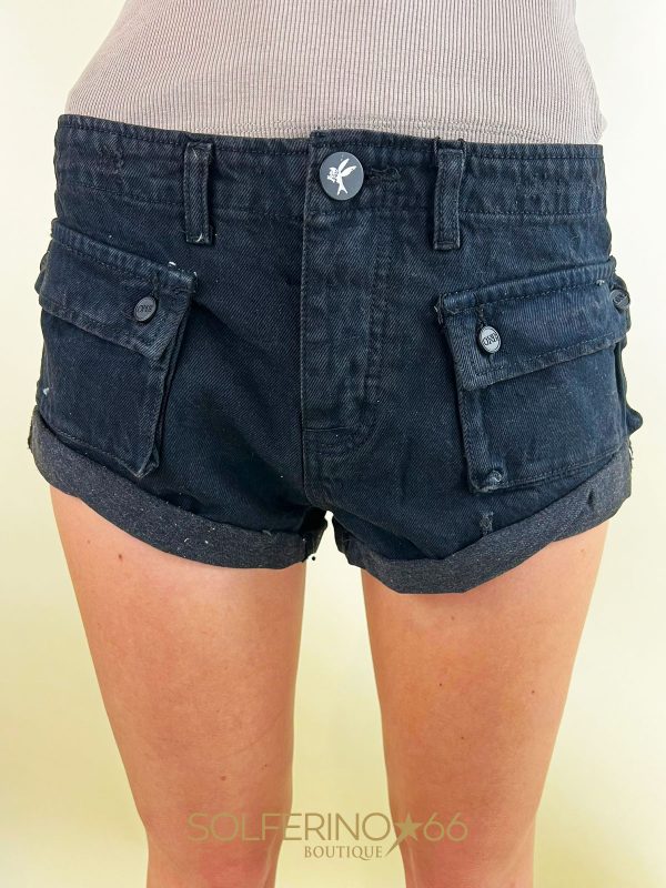 ONE TEASPOON CADET BANDIT SHORT NERO