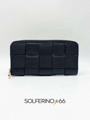 PORTAFOGLIO INTRECCIATO NERO