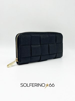 PORTAFOGLIO INTRECCIATO NERO - immagine 2