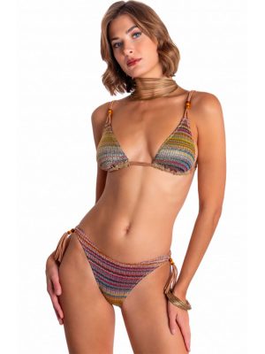 PIN UP BIKINI TRIANGOLO IMBOTTITO COSTINA LUREX