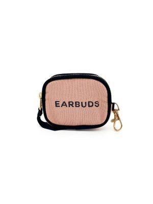 EARBUDS/AIRPODS CASE WITH CLASP PINK/BLUSH