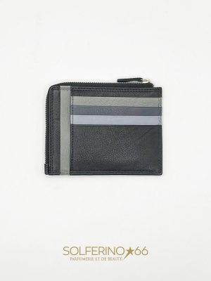 PORTACARTE CON CERNIERA NERO/GRIGIO - immagine 2