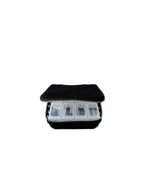 PILL ORGANIZING CASE WITH WEEKLY INSERT BLACK - immagine 3