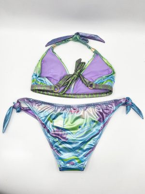 BIKINI PAILLETTES PALMA BLU - immagine 2