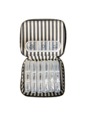 LARGE PILL ORGANIZING CASE WITH WEEKLY INSERT PINK/BLUSH - immagine 2
