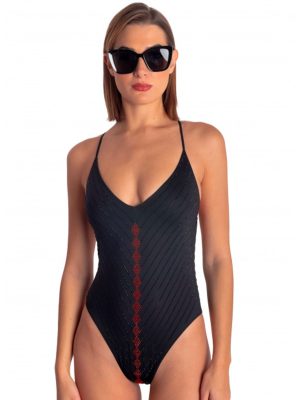 PIN UP COSTUME INTERO IMBOTTITO CON CRISTALLI BLACK