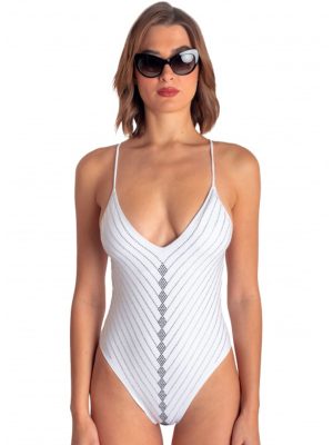 PIN UP COSTUME INTERO IMBOTTITO CON CRISTALLI WHITE