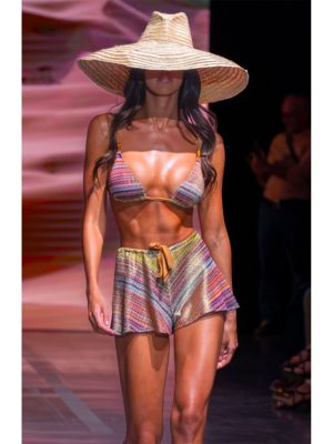 PIN UP BIKINI TRIANGOLO IMBOTTITO COSTINA LUREX - immagine 2