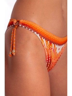 PIN UP BIKINI TRIANGOLO IMBOTTITO  BORCHIE WINGS ORANGE - immagine 4