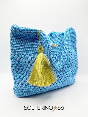 BORSA CROCHET AZZURRA - immagine 4