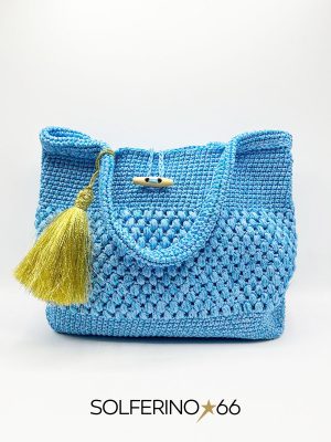BORSA CROCHET AZZURRA - immagine 2