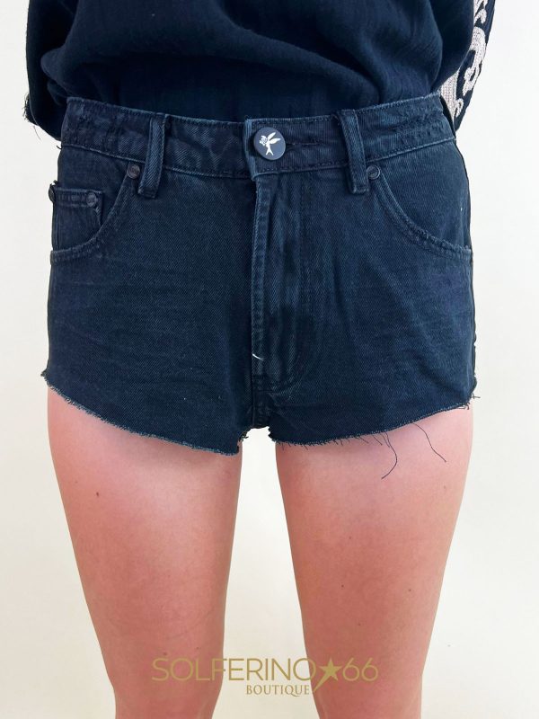 ONE TEASPOON THE ONE DENIM SHORT NERO