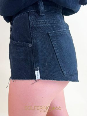 ONE TEASPOON THE ONE DENIM SHORT NERO - immagine 2