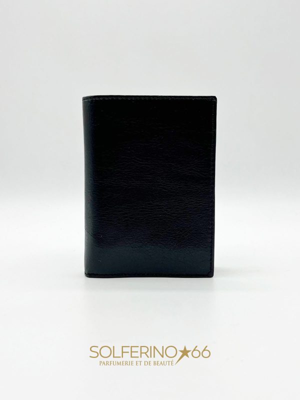 PORTAFOGLIO NERO VERTICALE A LIBRO