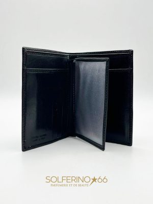 PORTAFOGLIO NERO VERTICALE A LIBRO - immagine 2