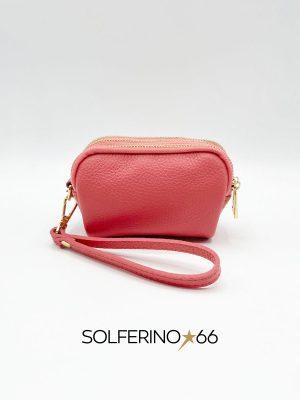PORTAFOGLIO TRIPLA ZIP SALMONE