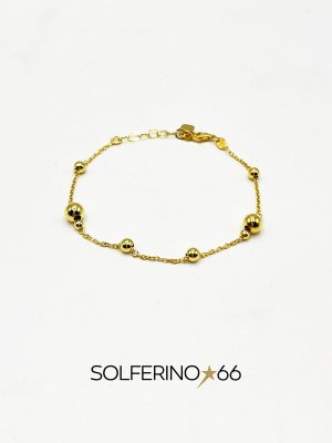 BRACCIALE DORATO CON PALLINE