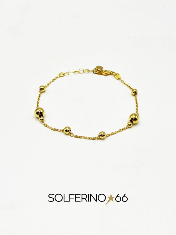 BRACCIALE DORATO CON PALLINE