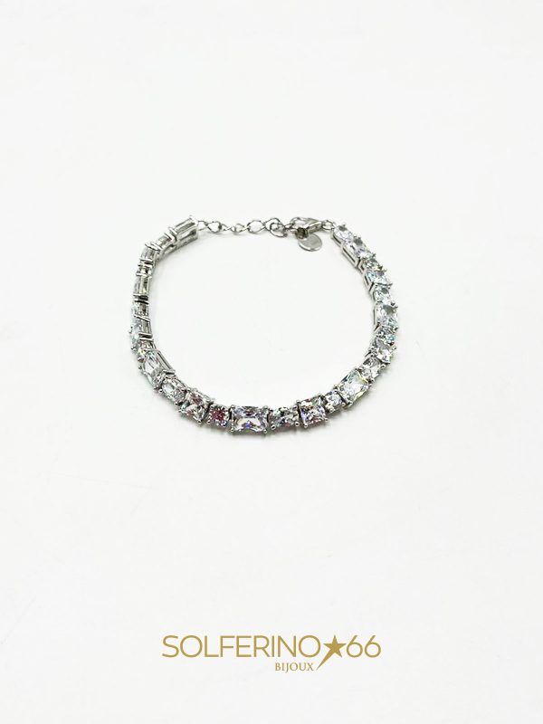 BRACCIALE ARGENTO MEDIO TENNIS