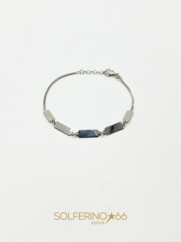 BRACCIALE ARGENTO CON PIASTRINE