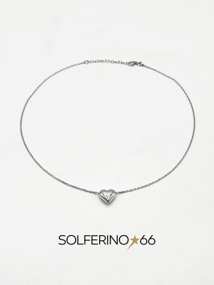 COLLANA CON CUORE FISSO ARGENTO