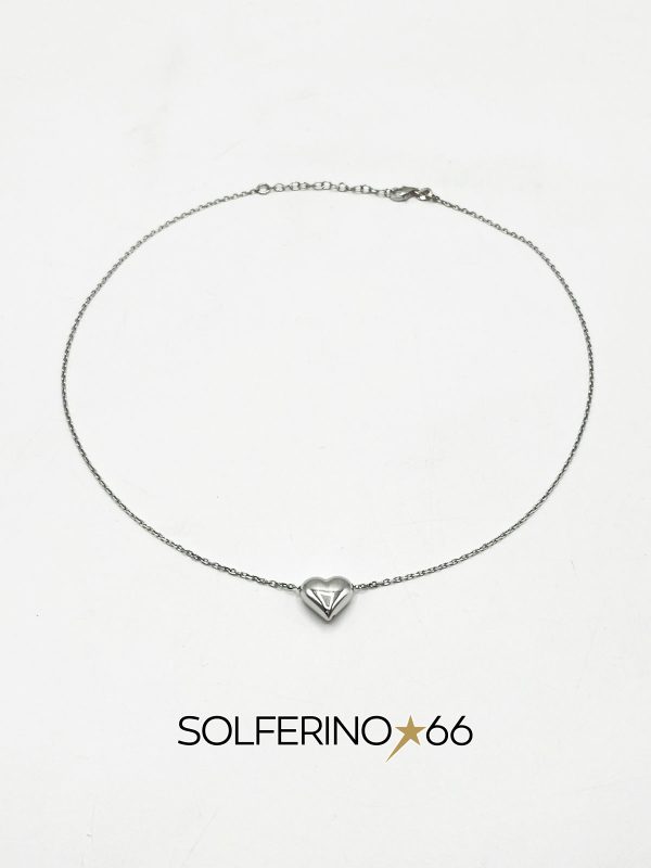COLLANA CON CUORE FISSO ARGENTO
