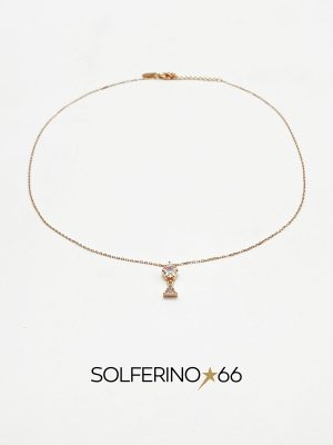 COLLANA CON ZIRCONI GEOMETRICI PENDENTI