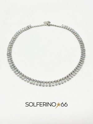 COLLANA GIGA TENNIS CON ZIRCONI PENDENTI