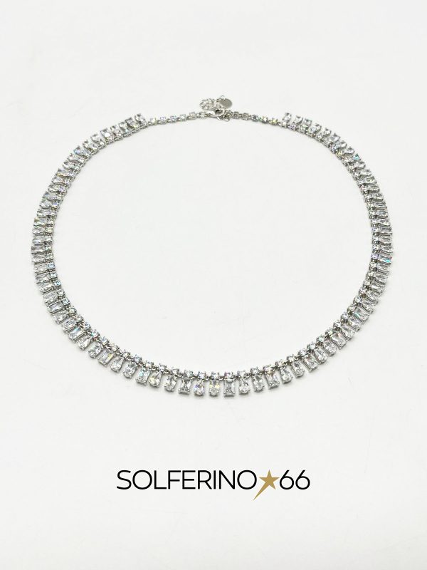 COLLANA GIGA TENNIS CON ZIRCONI PENDENTI