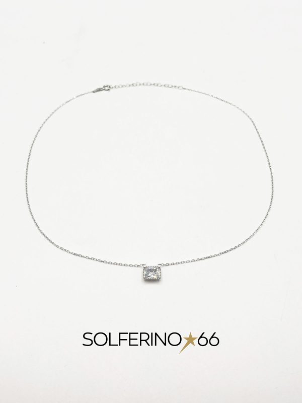 COLLANA ARGENTO CON ZIRCONE