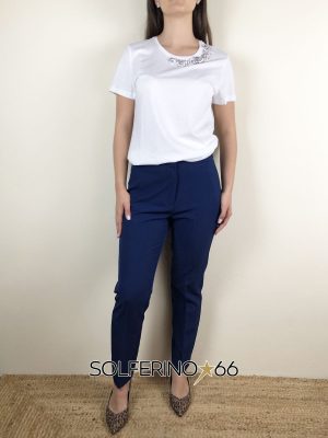 KONTATTO PANTALONE SLIM BLUE - immagine 4