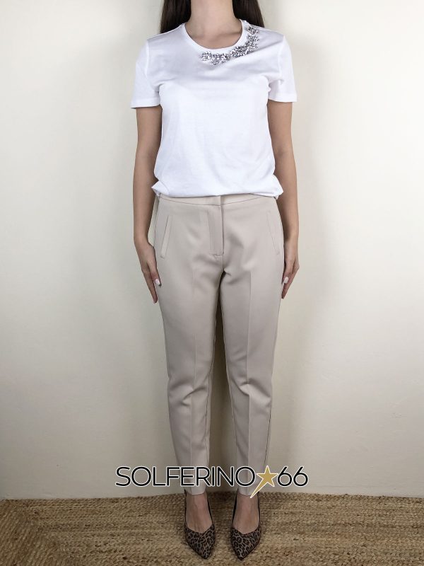 KONTATTO PANTALONE SLIM BEIGE