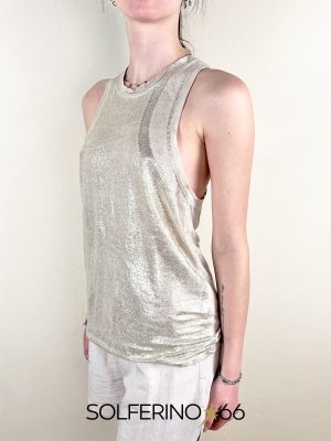 8PM MACAO-A CANOTTA OFF-WHITE/GOLD - immagine 2