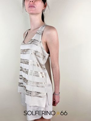 8PM MONACO CANOTTA OFF WHITE/GOLD - immagine 2