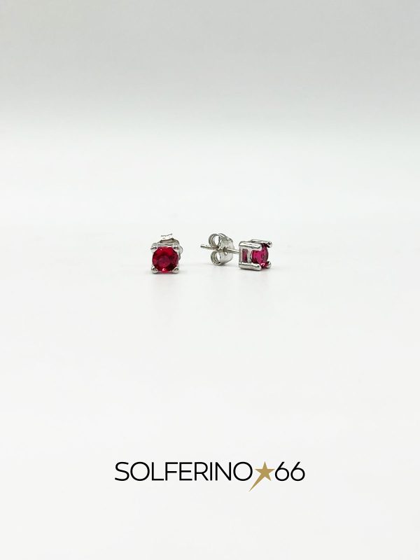ORECCHINI PUNTO LUCE BORDEAUX 5mm