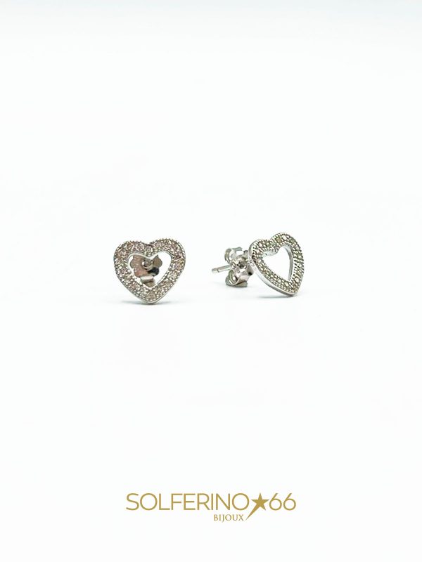 ORECCHINI ARGENTO CUORE VUOTO