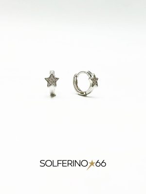 ORECCHINI ARGENTO A SEMICERCHIO CON MINI STELLA