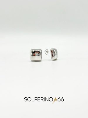 ORECCHINI QUADRATI ARGENTO