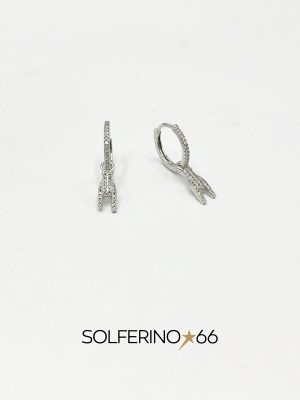 ORECCHINI ARGENTO CON CORNA PENDENTI