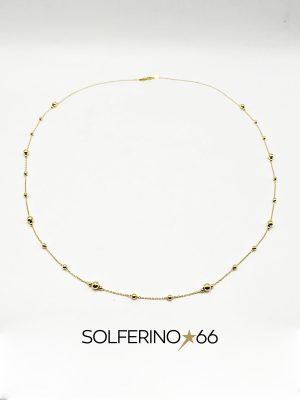 COLLANA DORATA LUNGA CON PALLINE