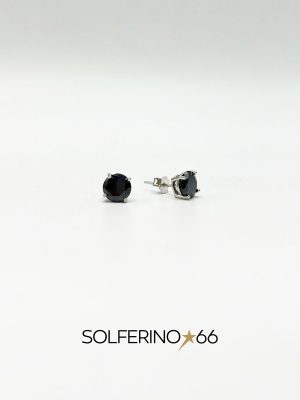 ORECCHINI PUNTO LUCE NERO 6mm