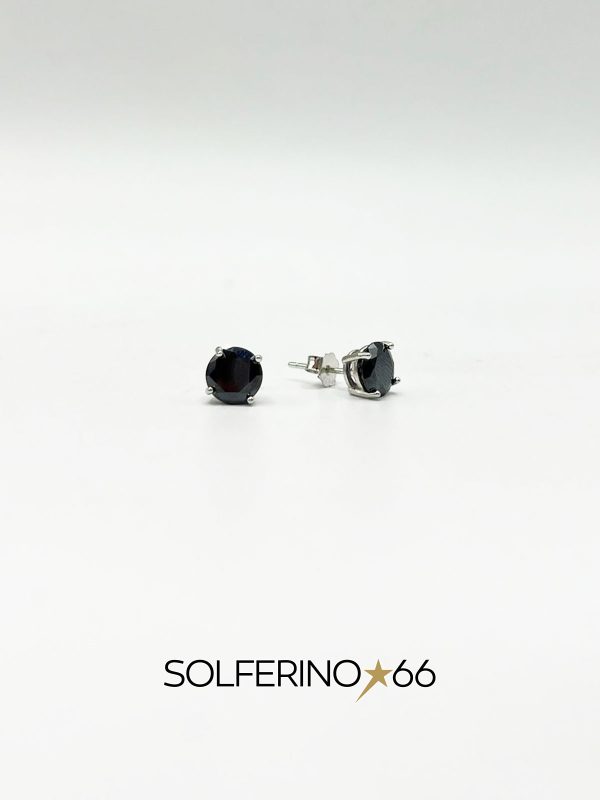 ORECCHINI PUNTO LUCE NERO 6mm