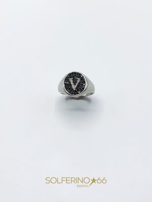 ANELLO SPESSO LETTERA V