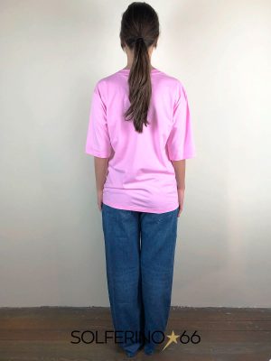 WEILI ZHENG T-SHIRT CON CUT OUT PINK - immagine 3