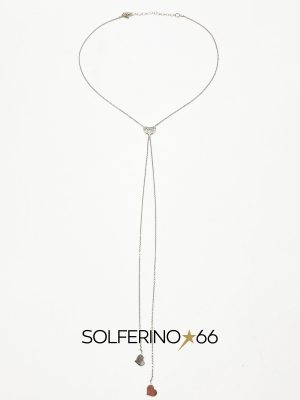 COLLANA LUNGA ARGENTO CON CUORI