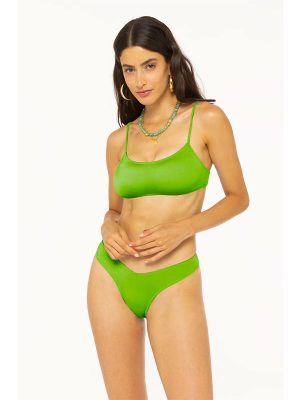 Bikini fascia slip a v shine exchange color verde