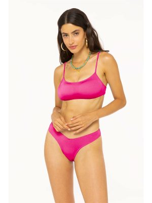 Bikini fascia slip a v shine exchange color fuxia