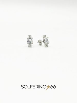 ORECCHINI ARGENTO TRIPLO ZIRCONE