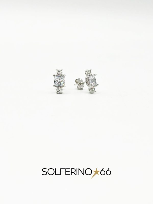ORECCHINI ARGENTO TRIPLO ZIRCONE